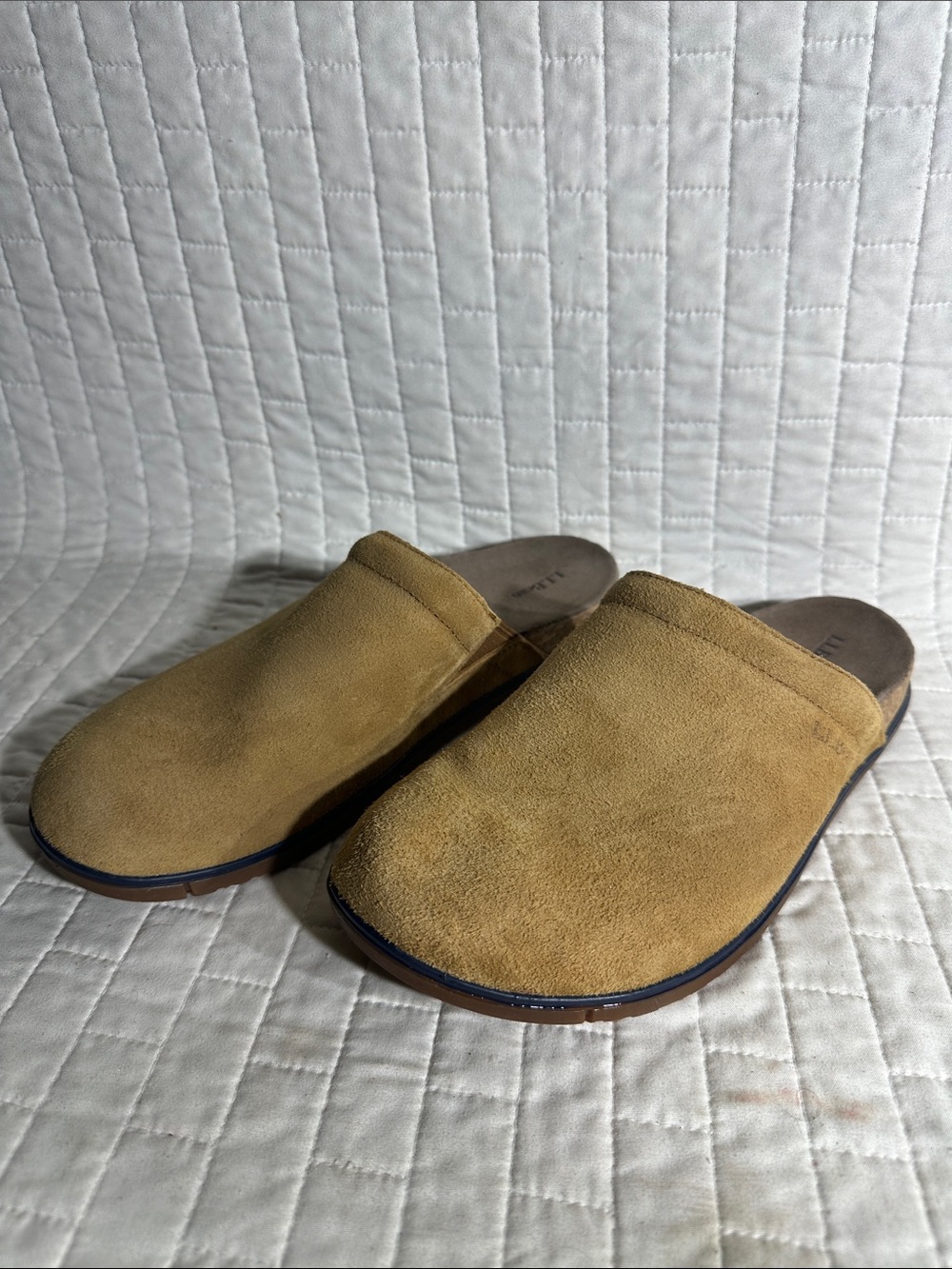 LL Bean Go Anywhere Clogs Tan Suede Leather